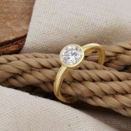 GLIZZ GL1472 Damenring Gold 333 mit Lab Grown Diamant 1,0 ct. Brillantring