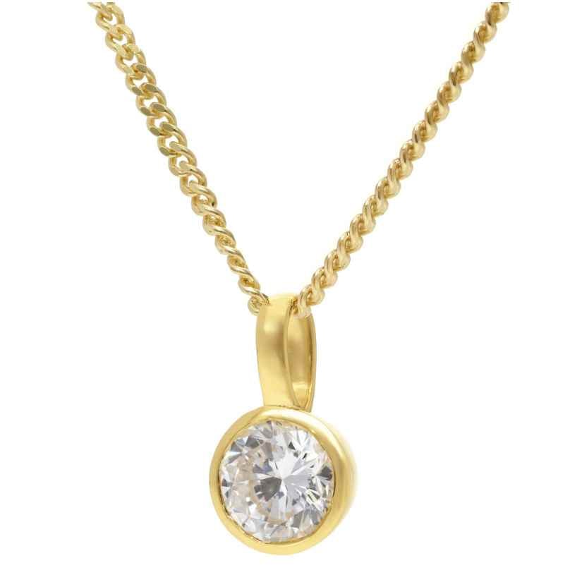 GLIZZ GL1458 Anhänger Gold 333 Lab Grown Diamant 0,50 ct + vergoldete Kette