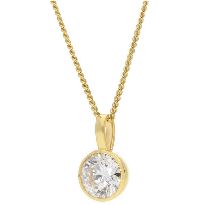 GLIZZ GL1460 Anhänger Gold 333 Lab Grown Diamant 1,0 ct + vergoldete Kette