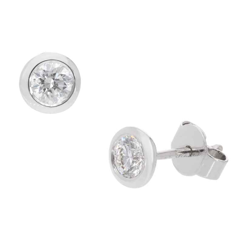 GLIZZ GL1687 Damen-Ohrringe Ohrstecker Weißgold 585 mit Diamanten 0,5 Ct 4262551216873