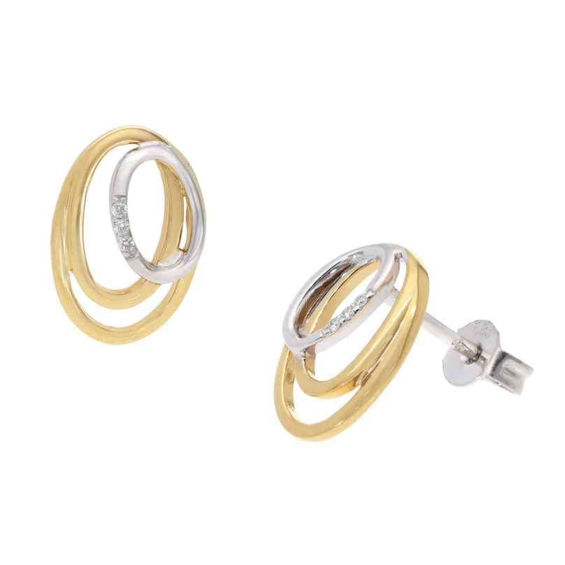 GLIZZ GL1685 Damen-Ohrringe Gold 585 Diamant-Ohrstecker 4262551216859