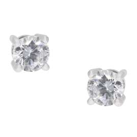 GLIZZ GL1686 Women's Stud Earrings White Gold 333/8K with Cubic Zirconia