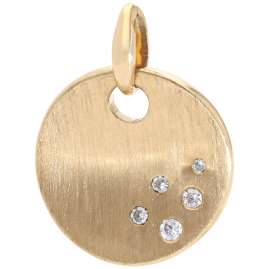 GLIZZ GL1689 Diamant-Anhänger Gold 585 mit goldplattierter Silberkette
