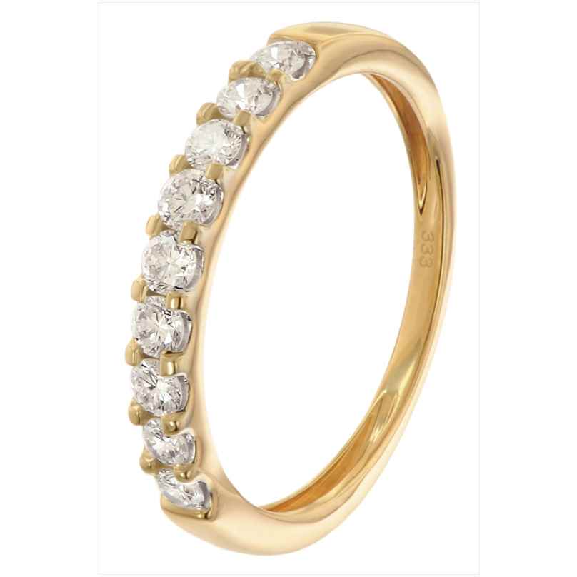 GLIZZ GL1280 Damenring 333 Gold mit Labor-gezüchteten Diamanten