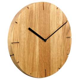Natuhr 6NU1-10-4 Wanduhr Solide Massivholz Eiche Geölt ⌀ 30 cm