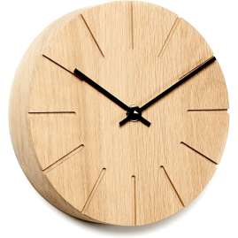 Natuhr 12NU1-11-1 Wanduhr / Tischuhr Boom Eiche Massivholz Quarzwerk