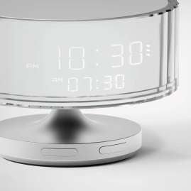 Stylistic Wecker Hari Waves Silberfarben