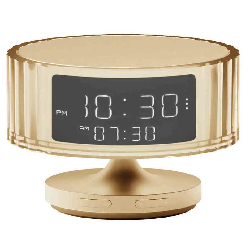 Stylistic Digital-Wecker Hari Waves Goldfarben 8721161814320