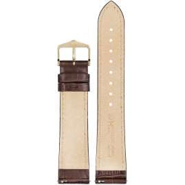 Hirsch 01028010-1-20 Watch Strap Duke L 20 mm Leather Dark Brown