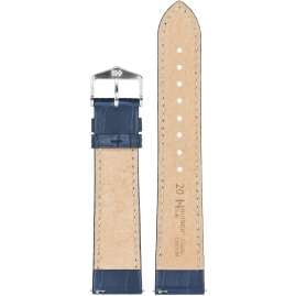 Hirsch 01028080-2-22 Uhrenarmband Duke L 22 mm Leder Blau