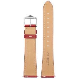 Hirsch 01802160-2-20 Uhr-Armband Bologna M 20 mm Leder Rot