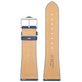 Hirsch 01802180-2-20 Uhren-Armband Bologna M 20 mm Leder Blau
