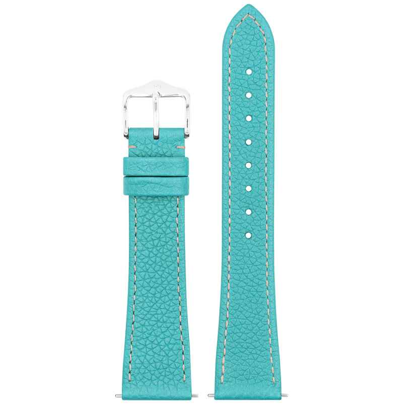 Hirsch 01802183-2-20 Watch Strap Bologna M 20 mm Leather Turquoise 0050513281328