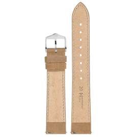 Hirsch 03433090-2-20 Leather Strap for Watches Osiris Nubuk L 20 mm Beige