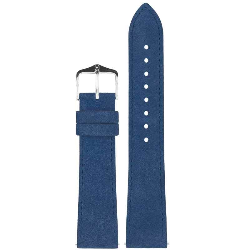 Hirsch 03433180-2-20 Leather Strap for Watches Osiris Nubuk M 20 mm Dark Blue 0050513162429