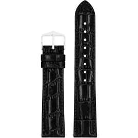 Hirsch 03427050-2-20 Leather Watch Strap Louisianalook L 20 mm Black