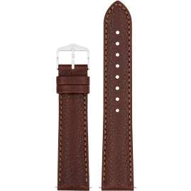 Hirsch 17920210-2-18 Leather Watch Strap Forest L 18 mm Brown