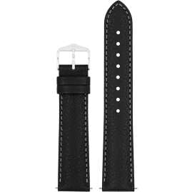 Hirsch 17920250-2-18 Leather Watch Strap Forest L 18 mm Black