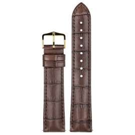 Hirsch 01028010-2-22 Uhren-Armband Duke L 22 mm Leder Dunkelbraun