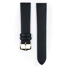 Hirsch 03702150-1-18 Lederarmband für Uhren Toronto M 18 mm Schwarz