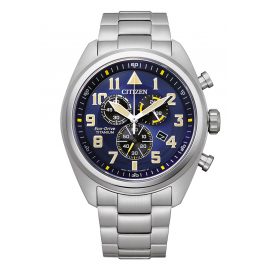 Citizen AT2480-81L Eco-Drive Men's Watch Chronograph Titanium Blue