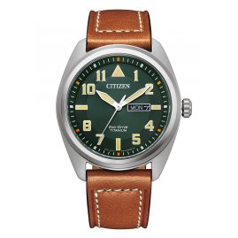Citizen BM8560-11XE Eco-Drive Men's Wristwatch Titanium Brown/Green