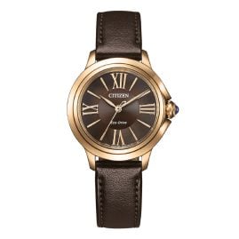Citizen EM1163-09X Eco-Drive Solar Damenuhr mit Lederband