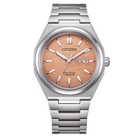 Citizen AW0130-85ZE Eco-Drive Herren-Solaruhr Titan Pfirsichfarben