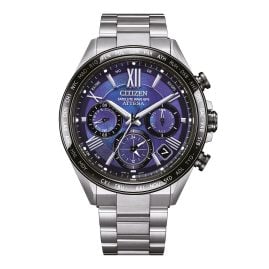 Citizen CC4075-50L Eco-Drive Solar Men's Watch Titanium Attesa Satellite Blue