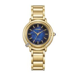 Citizen EM1099-57L Eco-Drive Solar Damenuhr Goldfarben/Blau