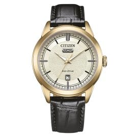 Citizen AW0153-04AC Eco-Drive Solar Men's Watch Black/Gold Tone