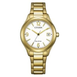 Citizen FE6122-64A Eco-Drive Solar Women's Wristwatch Gold Tone