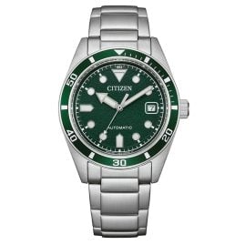 Citizen NJ0220-52X Automatic Wristwatch Steel/Green 10 bar