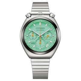 Citizen AN3660-73X Herrenuhr Chronograph Stahl/Mintfarben LE