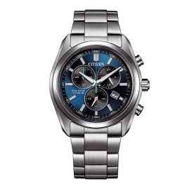 Citizen AT2590-59L Eco-Drive Herren-Solaruhr Chronograph Titan/Blau