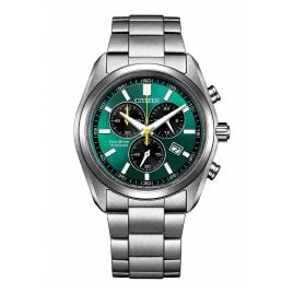 Citizen AT2590-59X Eco-Drive Herren-Chronograph Solaruhr Titan/Grün