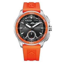Citizen JV3000-13E Promaster Eco-Drive Solar-Herrenuhr Wave Tracker Orange