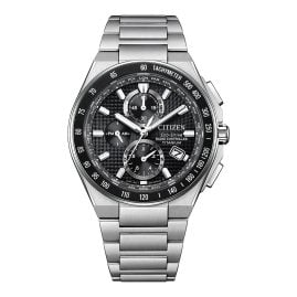 Citizen AT8390-55E Eco-Drive Solar Funk-Herrenuhr Titan Schwarz