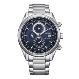 Citizen AT8260-85L Eco-Drive Solar Radio-Controlled Men's Watch Steel/Blue
