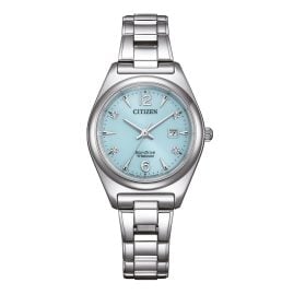 Citizen EW2601-81M Eco-Drive Women's Solar Watch Titanium/Light Blue