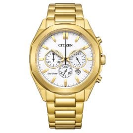 Citizen CA4592-85A Men's Watch Eco-Drive Solar Chronograph Gold Tone