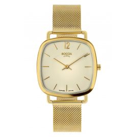 Boccia 3334-07 Women's Watch with Mesh Bracelet Gold Tone