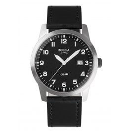 Boccia 3631-01 Men's Titanium Watch with Leather Strap