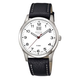 Boccia 3580-05 Men's Watch Titanium with Leather Strap