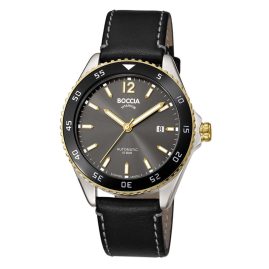 Boccia 3653-03 Men's Watch Automatic Titanium Black/Gold