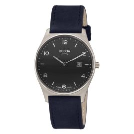 Boccia 3655-02 Titanium Men's Watch with Sapphire Crystal Blue/Grey