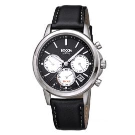 Boccia 3742-01 Men's Watch Solar Chronograph Dark Grey