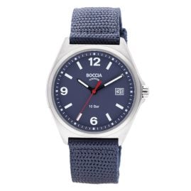 Boccia 3663-03 Men's Watch Titanium 10 bar Navy Blue