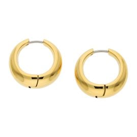 Boccia 05096-02 Ladies' Hoop Earrings Titanium Gold Tone