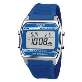 Boccia 3738-02 Digitalwatch in Unisex Size Titanium Blue